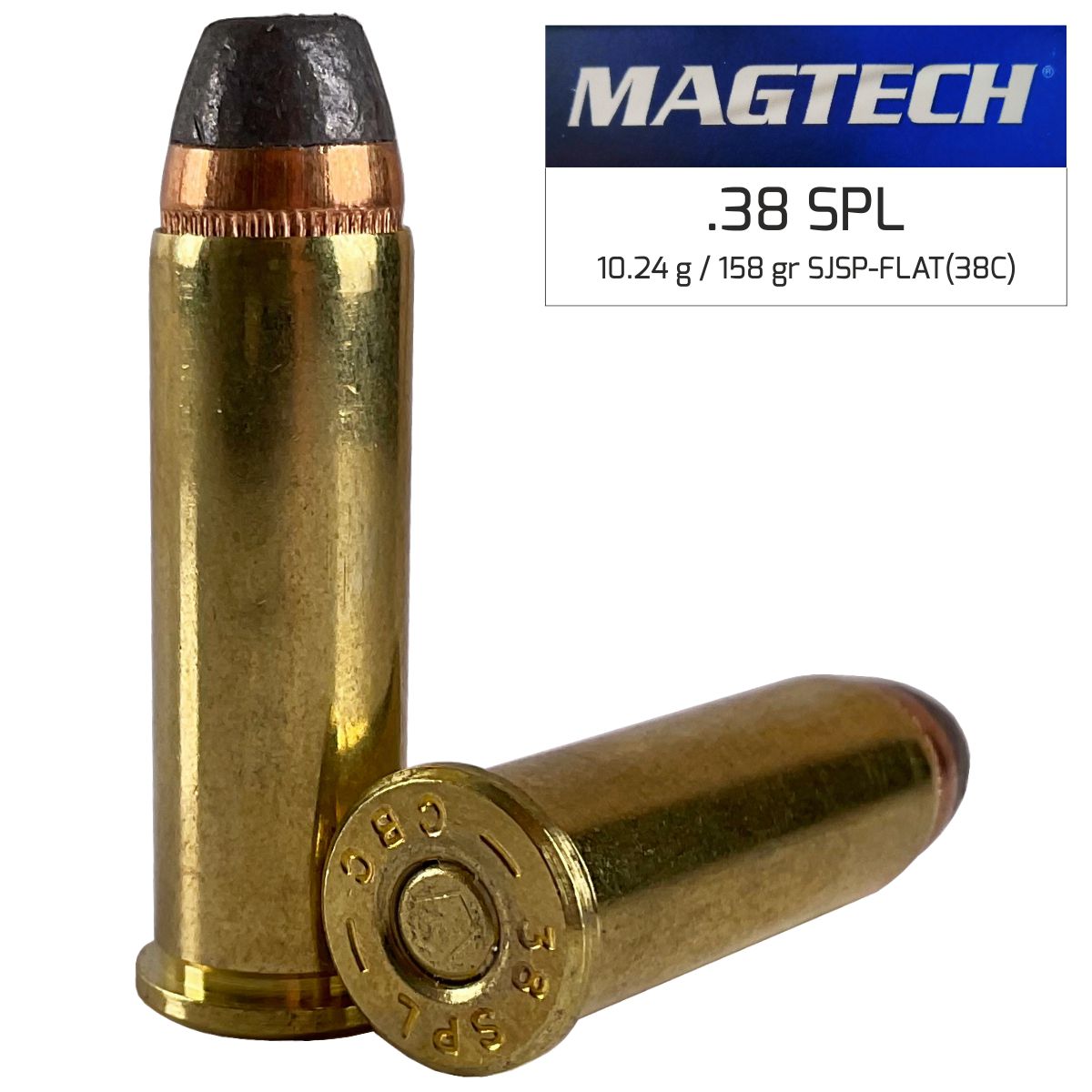 Náboj Magtech 38 SPECIAL FMJ FLAT (38P) 10,24 g, 158 grs