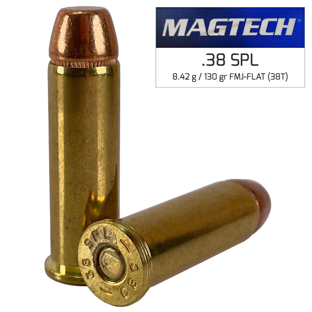 Náboj Magtech 38 SPECIAL FMJ FLAT (38Q) 8,1 g, 125 grs