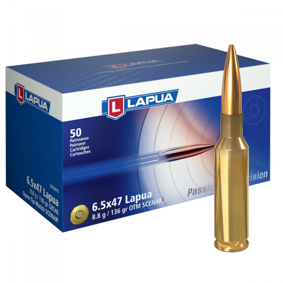 Náboj Lapua 6,5x47 Lapua Scenar-L, OTM, 7,80 g, 120 gr