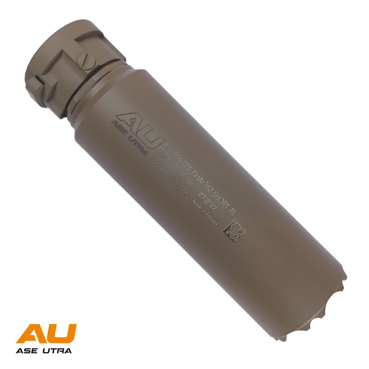 Tlumič Ase Utra DUAL762-S-BL Short, FDE Cerakote