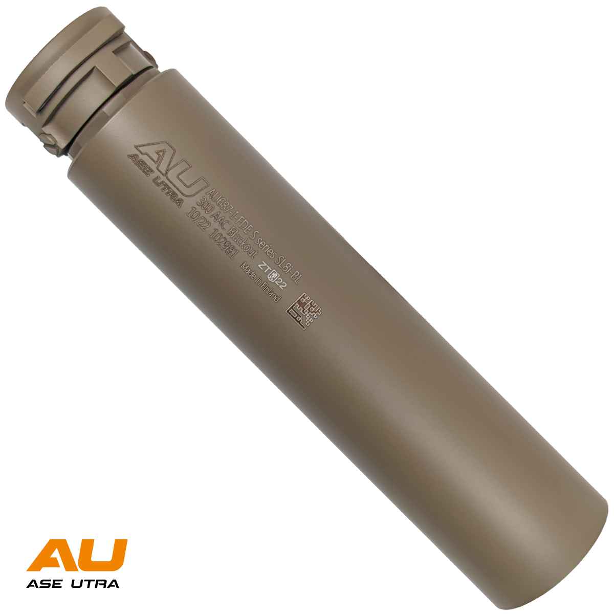 Tlumič Ase Utra SL8i-BL 300 BLK, bez úsťové brzdy, Coyote Brown Cerakote