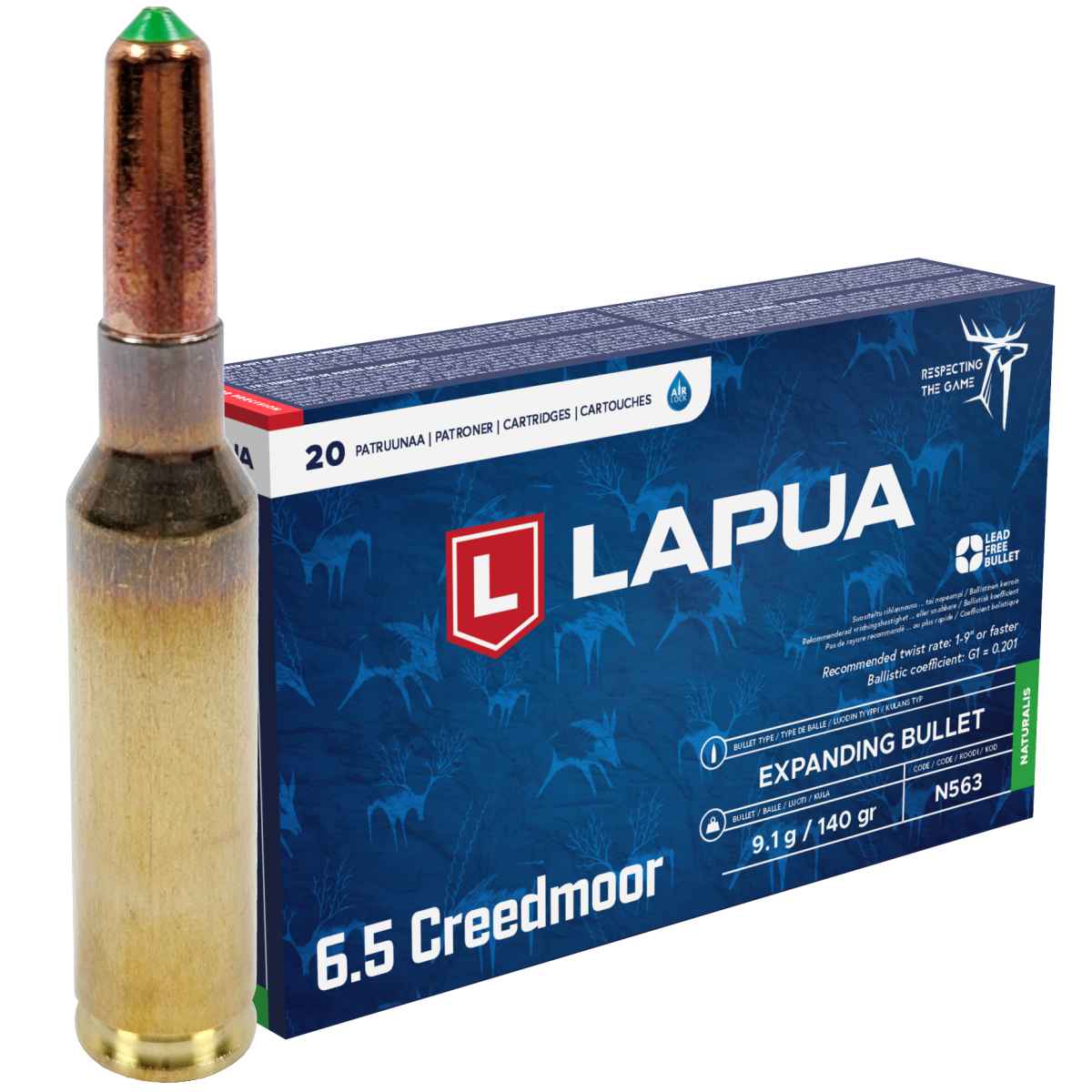 Náboj Lapua 6,5 Creedmoor Mega, SP, 10,10 g, 156 gr