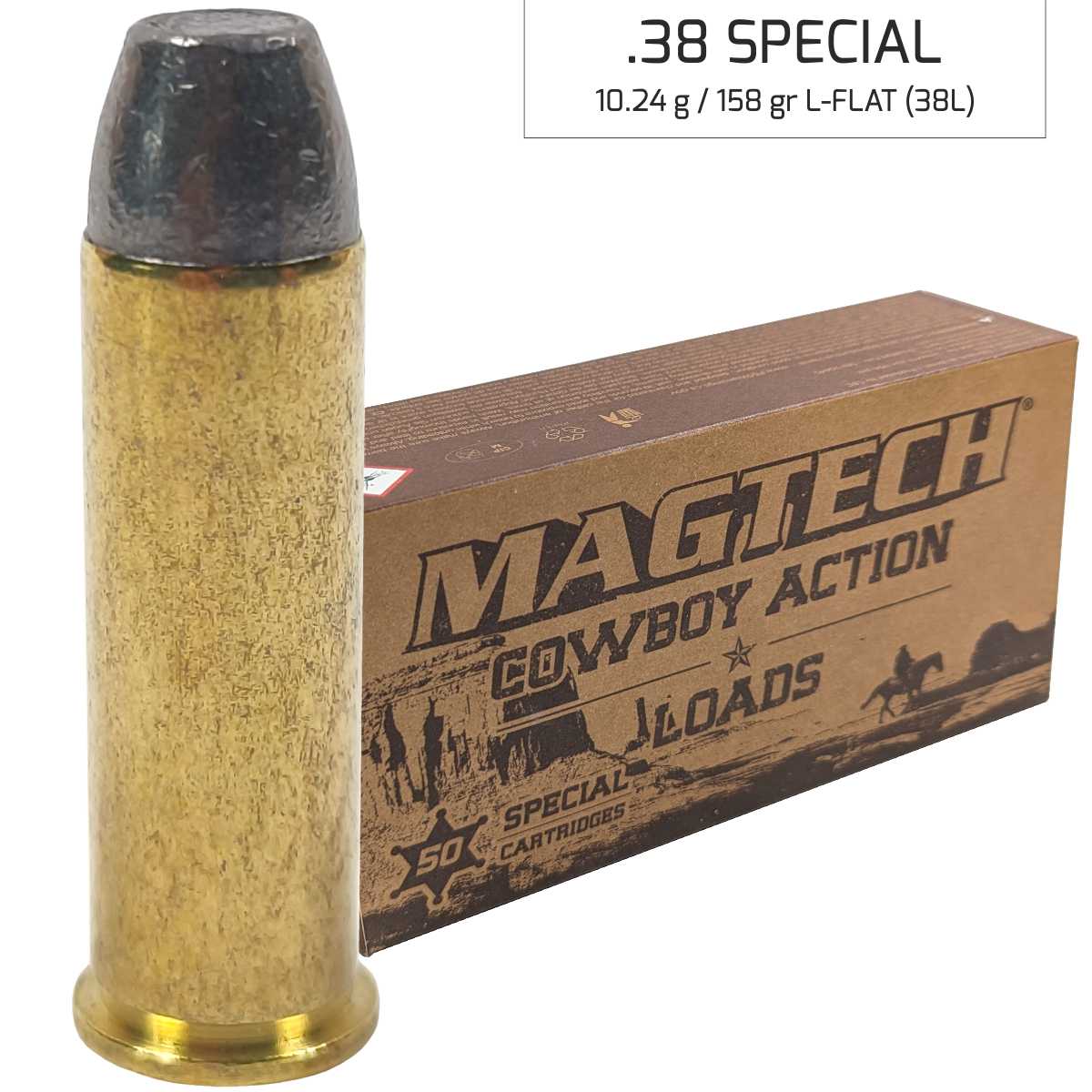 Náboj Magtech 38 SPECIAL LWC (38B) 9,59 g, 148 grs