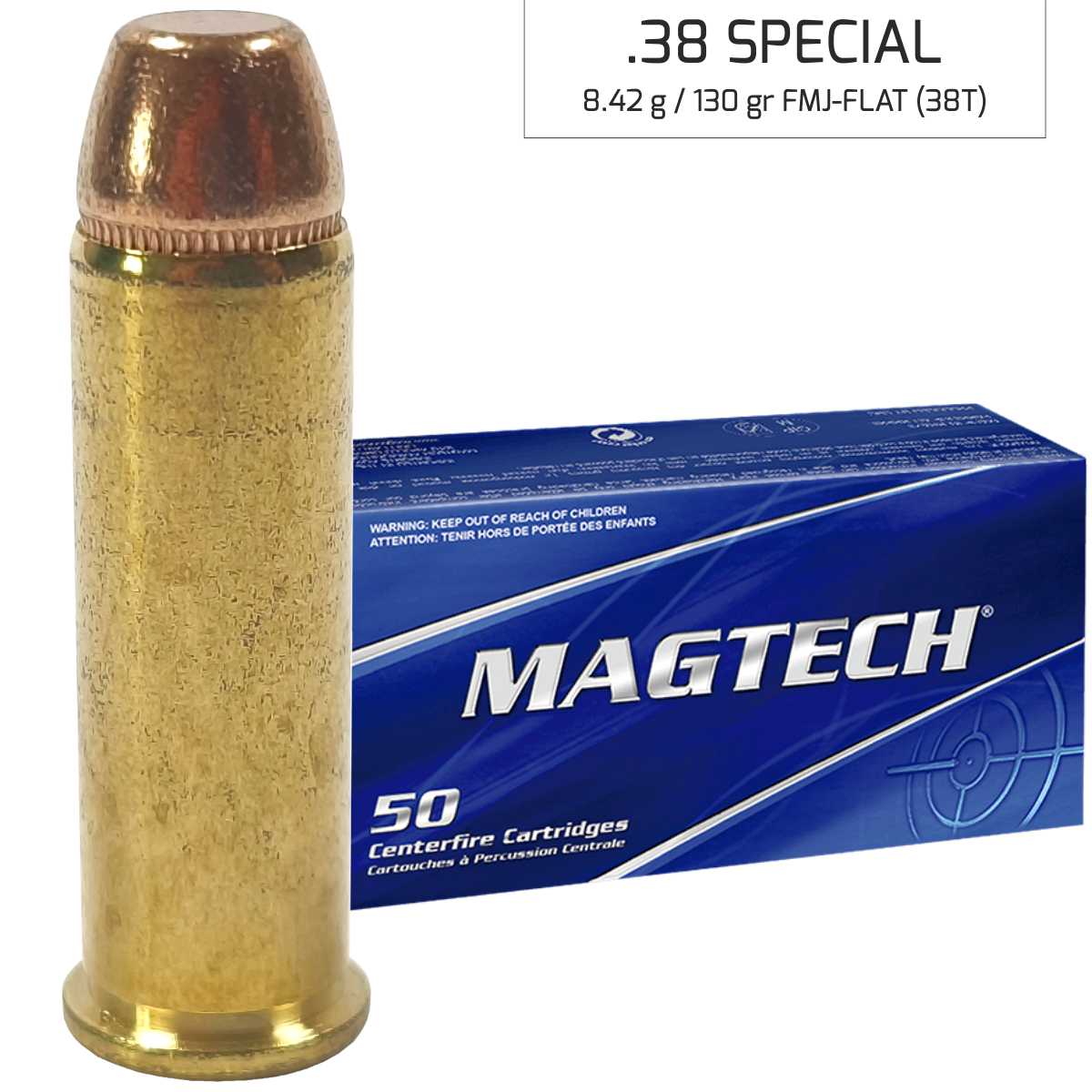 Náboj Magtech 38 SPECIAL LWC (38B) 9,59 g, 148 grs