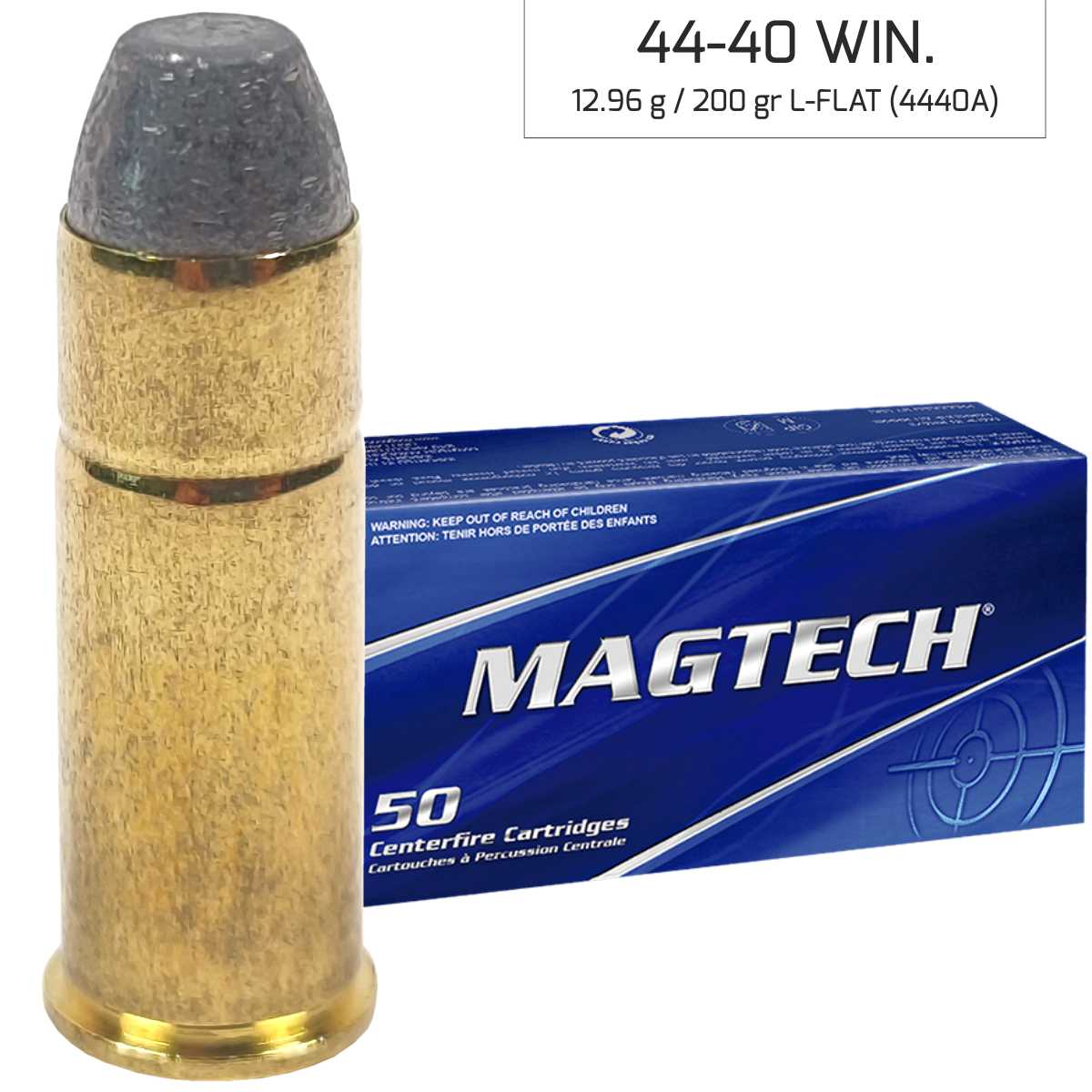 Náboj Magtech 44-40 WIN. L-FLAT (4440C) Cowboy 12,96 g, 200 grs