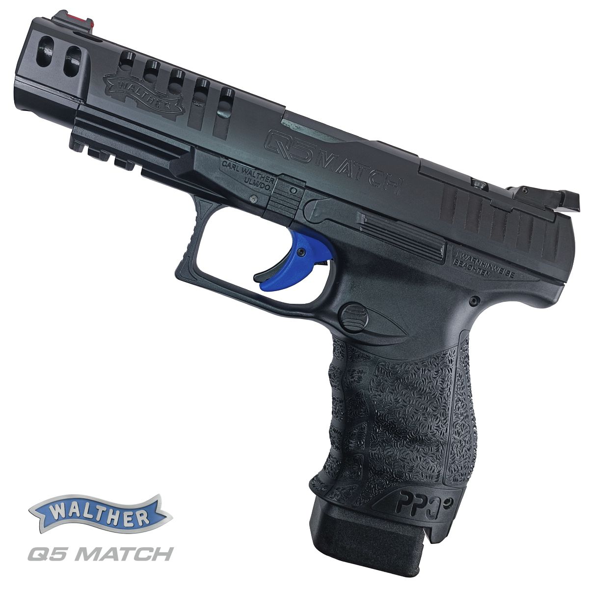 Walther Q5 MATCH COMBO, pistole samonabíjecí ráže 9 mm Luger, šedá